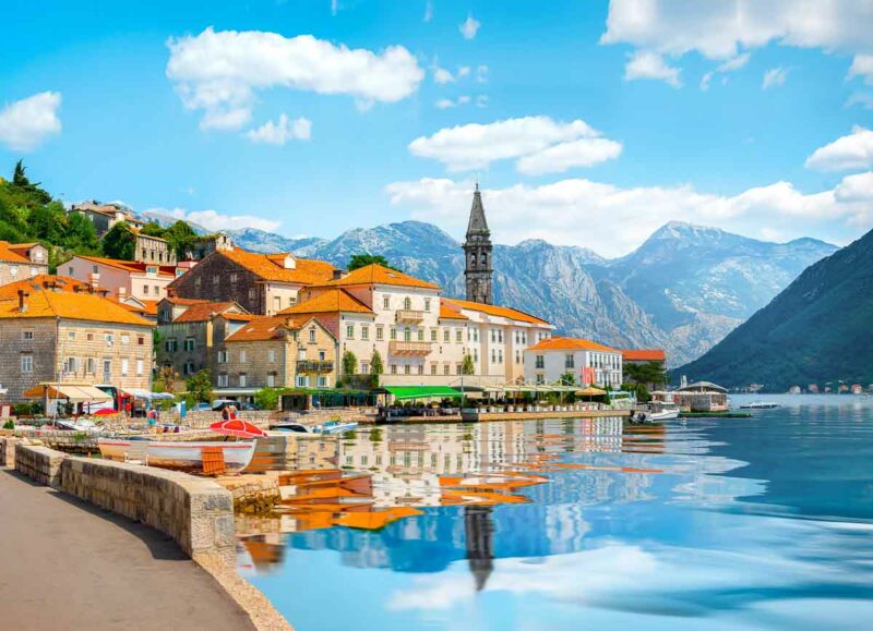 City of Perast on the Bay of Kotor, Montenegro