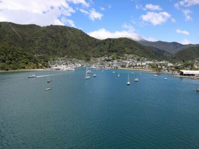 Cruising into Picton cruise port.