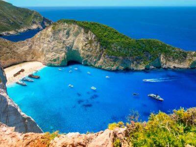Island hopping in Greece to lovely islands like of Zakynthos is one of the many alternative cruise adventures in Europe.