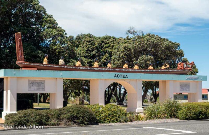 Aotea Waka Memorial in Patea New Zealand
