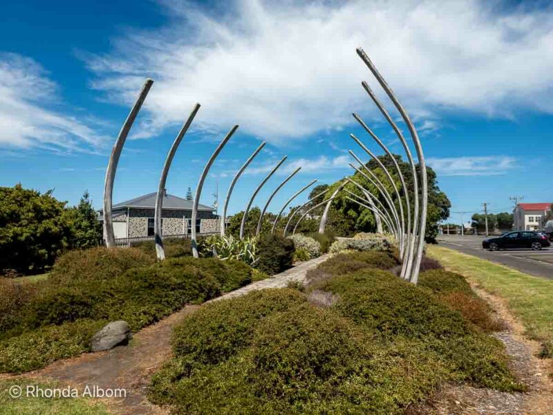 The Garden of Tutunui, a whale bone replica sculpture in Patea New Zealand