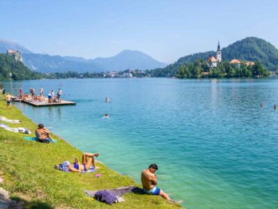 Lake Bled in Slovenia is a great place for enjoying family breaks.