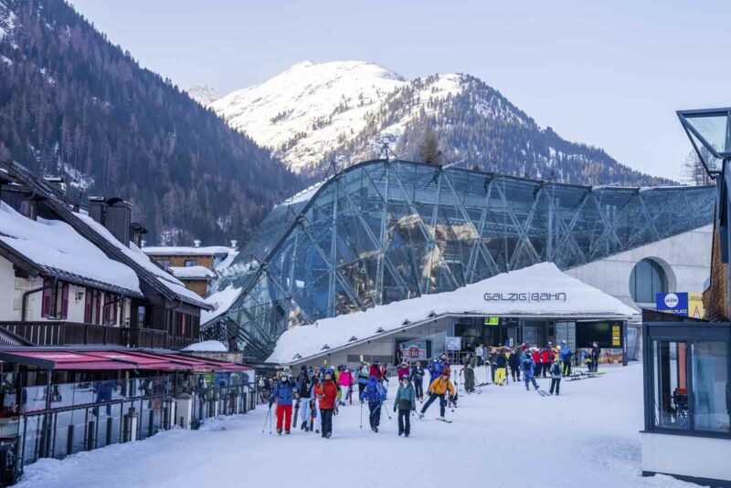 Ski field in the Austrian Alps