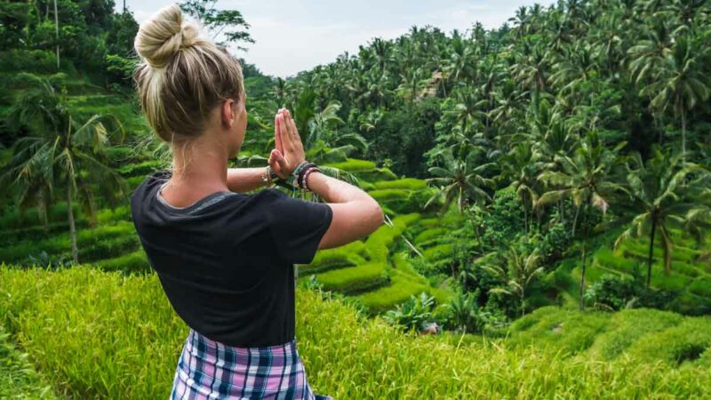 Yoga in Ubud, a relaxing fitness retreat.