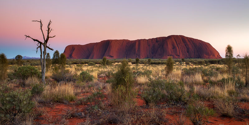 Ayers Rock in Australia Northern Territory is one of the famous landmarks of the world