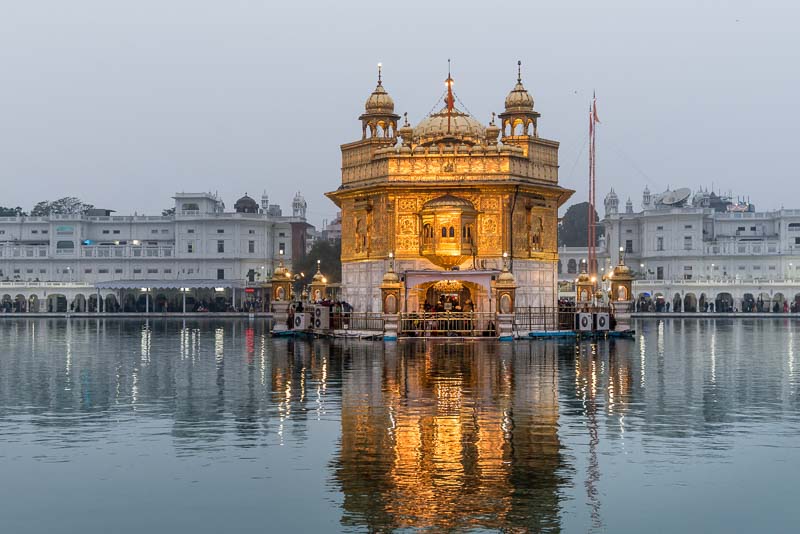 The Golden Temple (Harmandir Sahib) in Amritsar, Punjab, India is one of the many famous landmarks worldwide.