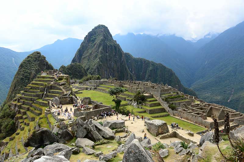 Inca city Machu Picchu in Peru. Ancient lost city in mountains.