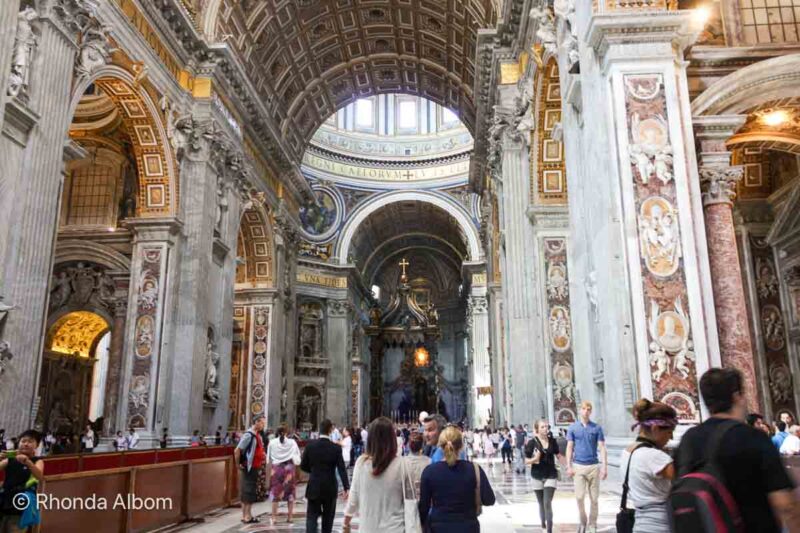 St. Peter's Basilica in Vatican City is clearly one of the famous landmarks of the world