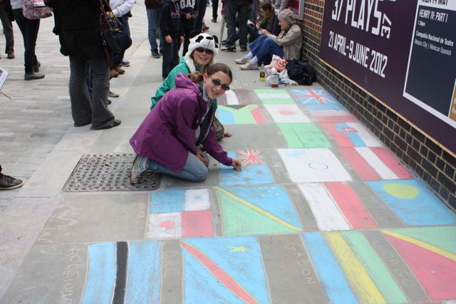 flags of the world chalk flags