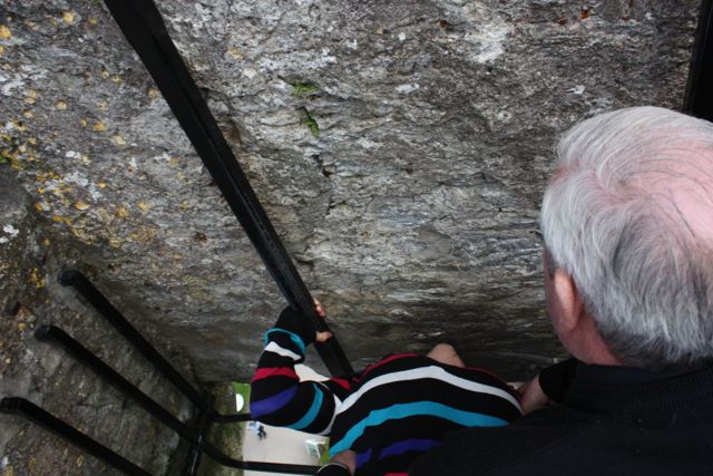 kissing the Blarney stone Kissed the blarney stone at Blarney Castle