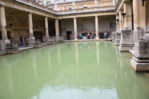 Roman Baths from ground level Roman Baths