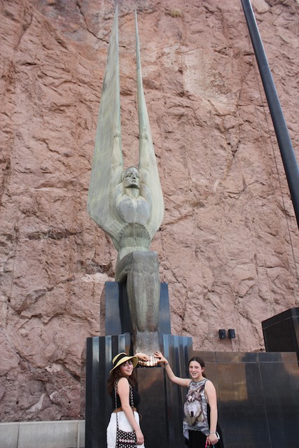 Interesting statue at the tourist area of Hoover Dam Interesting statue at the tourist area of Hoover Dam