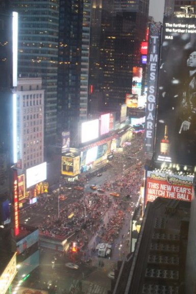 View of Times Square from our hotel room Times Square view from our hotel room